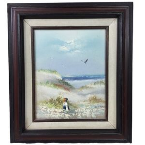 Seascape Painting Artist Signed "Herman" 13 X 15 gorgeous Seascape Ocean